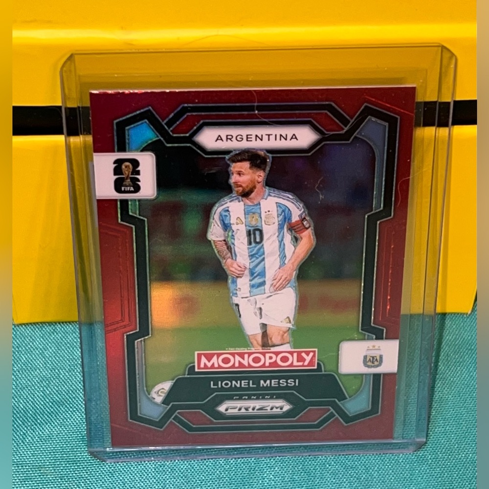 2026‎ FIFA World Cup Monopoly Red Prizm Card SSP #1 Lionel Messi Argentina